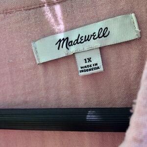 Womens Madewell Pink Cotton Blouse 1x